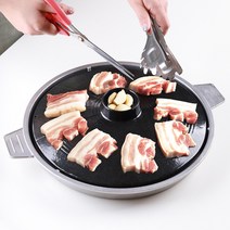 무쇠 솥뚜껑삼겹살 맥반석 고기불판모음 업소용 솥뚜껑 구이팬 대 중 소, 맥반석 솥뚜껑 불판 대 350