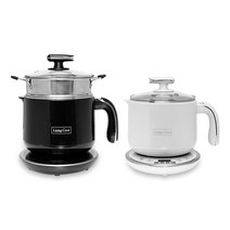리빙코아 멀티쿡 블랙 1.8L + 찜판, WPOT-1032