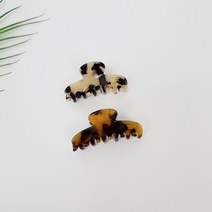 프랑스핀 호피 쁘띠 6 cm 스몰 포인트 헤어 집게핀