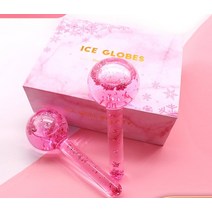 [두빛나래몰] 피부 탄력 마사지기 갈바닉 고주파 초음파 홈케어 뷰티 괄사 피부 관리기 워터 필링 쌍 얼굴 글로브 냉각 롤러 볼 얼굴 마사지 뷰티 아이스 하키 에너지 크리스탈 볼, B형