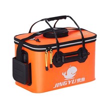 오늘출발 고강도 EVA 낚시 접이식 양동이 두레박 밑밥통 살림통 바칸, 오렌지