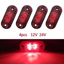 라이트 수리 복원 부품 NLpearl-12V 24V LED 사이드 마커 트럭 액세서리 10 개 경고등 자동차 트레일러 주, 03 RGB