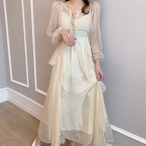 여성 원피스 긴소매 롱 드레스 A라인 여자원피스 봄 여름 가을 인박카040