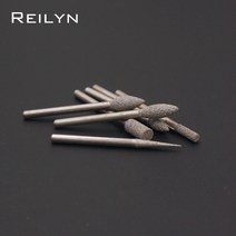 그릿 #60 5 개/대 그라인딩 비트 브레이징 다이아몬드 포인트 3mm 샹크 필링 연마 dremel 용 연삭, 07 Ball 4mm