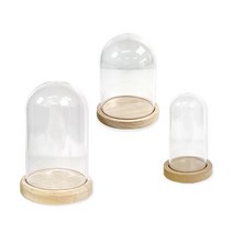 [흙놀이네7358] 아크릴 돔 작품 케이스 (3종 택1), 아크릴돔 중 + MDF 받침