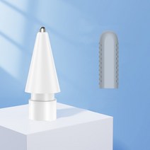 화양년화 메탈 애플펜슬 펜촉 1/2세대 호환 반영구 펜촉 + 보호캡, 3.5타입×3개, 화이트/실버