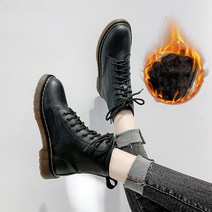 여성 트렌디 워커 여성 레이스업 워커 여성용 가벼운 가죽 미들 롱 워커 가을 겨울