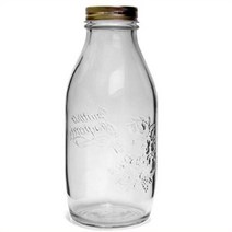 빈티지 유리 밀크병 밀크티유리병 레트로 우유병 1000ml 주스병 딸기 쥬스용기, 상세참조, 상세참조
