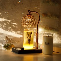 (캔들백화점) 심신안정 불면증에 도움이되는 라벤더 에센셜 아로마 캔들 단품/ 비주 캔들워머 세트, 비주(로즈골드 블랙)+리얼 라벤더460g세트