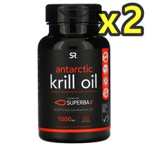 스포츠리서치 오메가3 남극 크릴오일 1000mg 60캡슐 2개