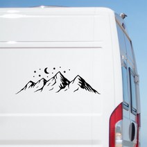 카라반트레일러 아웃트리거 레인지 스티커 대형 캐러밴 캠핑카 어드벤처 마운틴 캠핑 RV 트럭 데칼 말박스 자동차 밴, WHITE+80X26CM