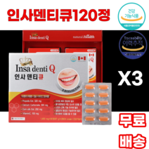 인사덴티큐 캐나다 댄티 DENTI 프로폴리스 칼슘 비타민C 치아건강 뼈건강 근육기능 물과함께 탄산칼슘 남녀노소 누구나 부모님 어르신 어른 선물 옥수수수염 이빨 이 치아 옥수수, 3박스, 120정