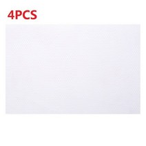 쇼케이스 음료수냉장고선반에 대 한 4PCS 냉장고 라이너 Washable 매트 커버 패드 유리 캐비닛 서랍에 조직, WHITE_45 x 30CM
