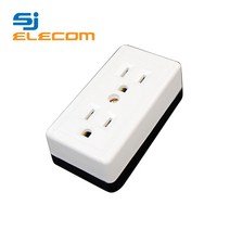 국내산 노출 콘센트 2구 110V 125V 16A 접지 전기 신주 기업 산업용, 신주 노출 콘센트 2구 110V C2503