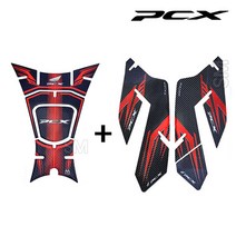 PCX 탱크패드 사이드패드 스티커세트 더뉴 튜닝 국산 데칼 18-20년 혼다, 레드세트