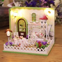 미니어처 소품 미니 하우스 집만들기 나만의 방 꾸미기 키트 Diy 인형의 집 고양이 이층침대, C