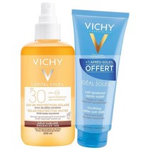 Vichy 비쉬 헤일 서브라임 선 프로텍션 워터 200ml + 아이디얼 썬 수딩 애프터 선 밀크 100ml 200ml