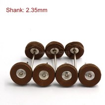 연마재 Shank-소가죽 그라인딩 헤드 2.35MM 밀 앰버 밝은 거울 광택 패드 휠 디스크 옥 조각 드릴 로타리 연마, [02] 6Pcs