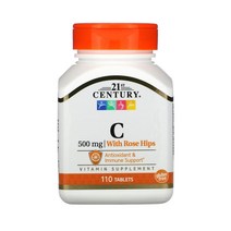 21세기 센츄리 로즈힙 함유 비타민 C 500mg 110정 센트리 아스코르빈산 효능 효과, 1개, 기본