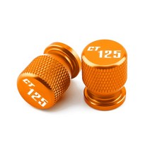 오토바이 CNC 알루미늄 합금 액세서리 타이어 밸브 에어 포트 커버 캡 혼다 CT125 CT 125 헌터 커브 2020, 06 Orange