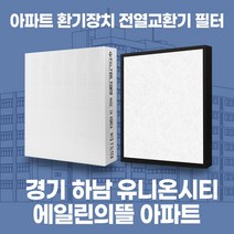 하남 신장 유니온시티에일린의뜰 아파트 환기시스템 전열교환기 필터 H13등급, 34평, 카본프리세트(헤파1+카본프리2)