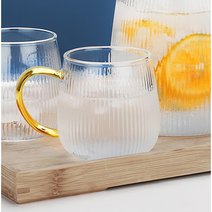 [로하티]링클라인 내열 유리컵(350ml) x4개