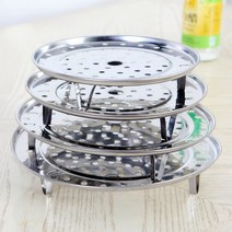 Shuangying탈부착 가능한 스테인리스강 단수 찜판 다리 찜대 핫 야채 그릇 받침대 중호, 특대호