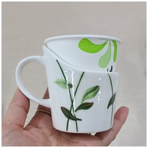 그림그린도자기 나뭇잎종이컵받침, 1개