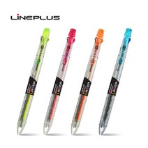 [라인플러스] 라탄레이져 2색볼펜 낱개, 1개, 2블랙+1형광파랑