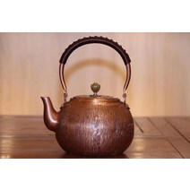 Dian Gong Tang Kung Fu Tea 세트 수제 구리 냄비 수제 구리 냄비 순수 구리 수제 주전자 특수 가격 물 끓는 주전자, 망치 구리 냄비 B 편평한 뚜껑, 1.2-1.6L, 1개