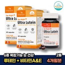 6종 복합 기능 어린이 키즈 루테인 베타카로틴 아연 60캡슐x2통 4개월분 마리골드꽃 안구건강 청소년 수험생 노인 노안 40대 50대 60대 식약처인증 lutein
