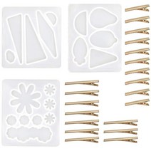 비즈공예 원석 수지 금형 DIY 헤어 핀 주조 키트 보석 금속 클립 펜 던 트 공예 장식 만들기, 01 공간