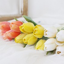모델하우스 고퀄리티 촬영소품 튤립조화 정원 셀프웨딩 생일상 백일상 꽃꽂이 실외 인테리어, 화이트