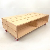 바퀴달린 이동식 핀란디아 원목TV거실장 파레트 10t2, 거실장50x50x14cm
