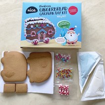 나이스 크리스마스 진저브레드 카라반 DIY 키트, 3개, 400g