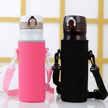 루나버블 크로스 물병 파우치 [KC인증] 420 550 750 1000 1500 텀블러 보틀 커버 워머 유치원 유아 가방 주머니 우체국 택배 배송, 블랙750ml, 1개