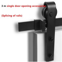 미닫이문레일 슬라이딩도어행거 폴딩 문설치 나무 부속 현관이중문 문짝제작 베란다창고문 시공 집문교체 TOPKNORR 슬라이딩 도어 헛간 트랙 하드웨어 레일 키트 시스템 슬라이드, 4.15M - 3 meter double track