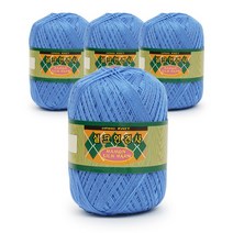 필립섬유 쎄비 실크 인견사 뜨개실 90g x 4p, 845 파스텔블루