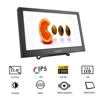 보조모니터 LCD 휴대용 모니터 10.1/11.6 인치 HD 1080P IPS 패널 PS3 PS4 XBOx360 VGA HDMI 호환 노트북 컴퓨터 게임 PC, [03] 10.1 HD 1920X1200