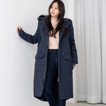 가성비 여자 기본 덕다운롱패딩 다크네이비 데일리룩