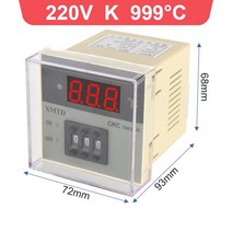 XMTD-2001 PID 디지털 표시 장치 온도 조절기 0-399 ℃ K E PT100 열전대 220AC 75*75mm, 200V K 999, 02 200V K 999