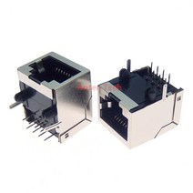 RJ45 소켓 8 핀 케이블 인터페이스 차폐 크리스탈 헤드 라이트 구리 쉘 커넥터 암 8P8C 10 개