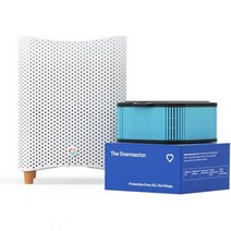 Mila 오버액터 필터가 장착된 공기청정기(H14 HEPA 수정된 과립탄 1.25lb) VOCs 포름알데히드 냄새 먼지 오염 및 애완동물을 위한 동급 최고의 필터 99.995% 효, Overreactor