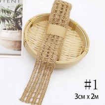 마닐라로프 삼베 플랫 코드 헤센 빈티지 소박한 대마 황마 로프 크리스마스 웨딩 파티 꼰 장식 선물 포장 리본, 01