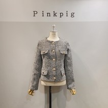 핑크피그 골드 트위드 재킷(PPA21JK1155)