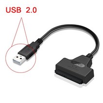 젠더 hdmi usb 변환 c 랜 sata 케이블 sata 3 to 3.0 컴퓨터 케이블 커넥터 2.0 sata 어댑터 케이블 지원 2.5 인치 ssd hdd 하드 드라이브, 22cm