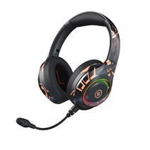 아이돌 마이크 Hifi 헤드폰 소음 감소 지연 없음 모든 포용 귀 분리형 ​​접이식 멋진 조명 bttf 카드aux게임에 사용, a