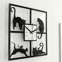 나만 고양이 없어 귀여운 인테리어 모던 벽시계, 쿠팡 본상품선택