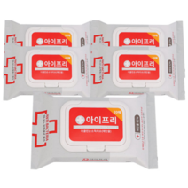 아이프리 소독티슈 세정 알콜 티슈 캡형 20매 5팩, 항균 물티슈 20매 5팩