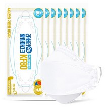 리커버리 숨숨 황사 마스크 특대형 KF80 화이트, 5매입, 8개, 흰색